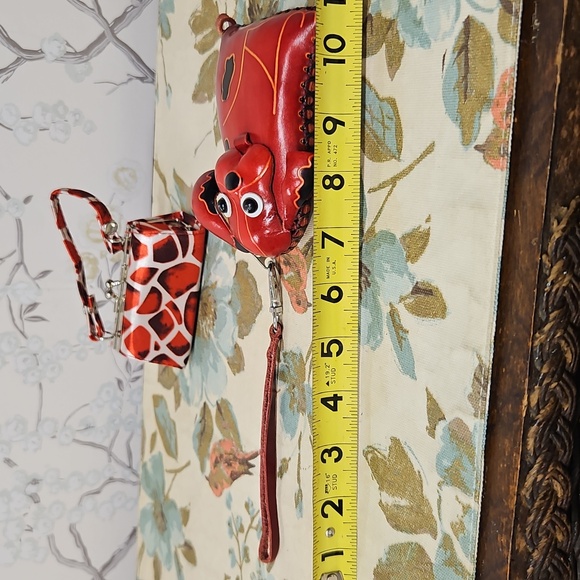 Red Dog-Shaped Coin Pouch And Little Handbag Pouch Cute As Purse Charms - Picture 6 of 11